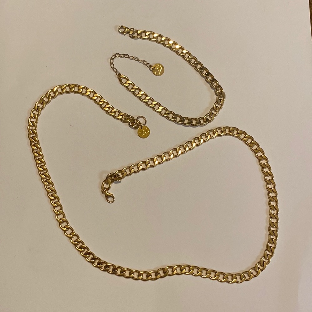 BUNDLE Gloria chain necklace and vabara bracelet